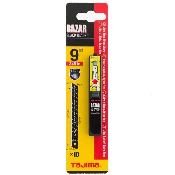 Noaterad Tajima 9mm, 60°, 10tk - mustad