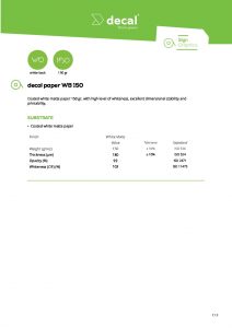 Decal-Paper-wb150-spetsifikatsioon