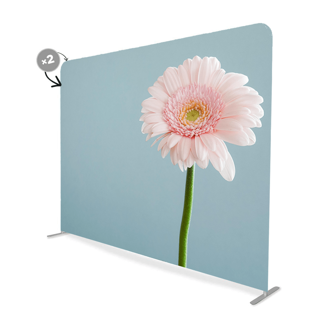 Tekstiilkattega reklaamsein TUBE WALL STRAIGHT - 300cm | 400cm | 590cm reklaamsein tekstiilkattega