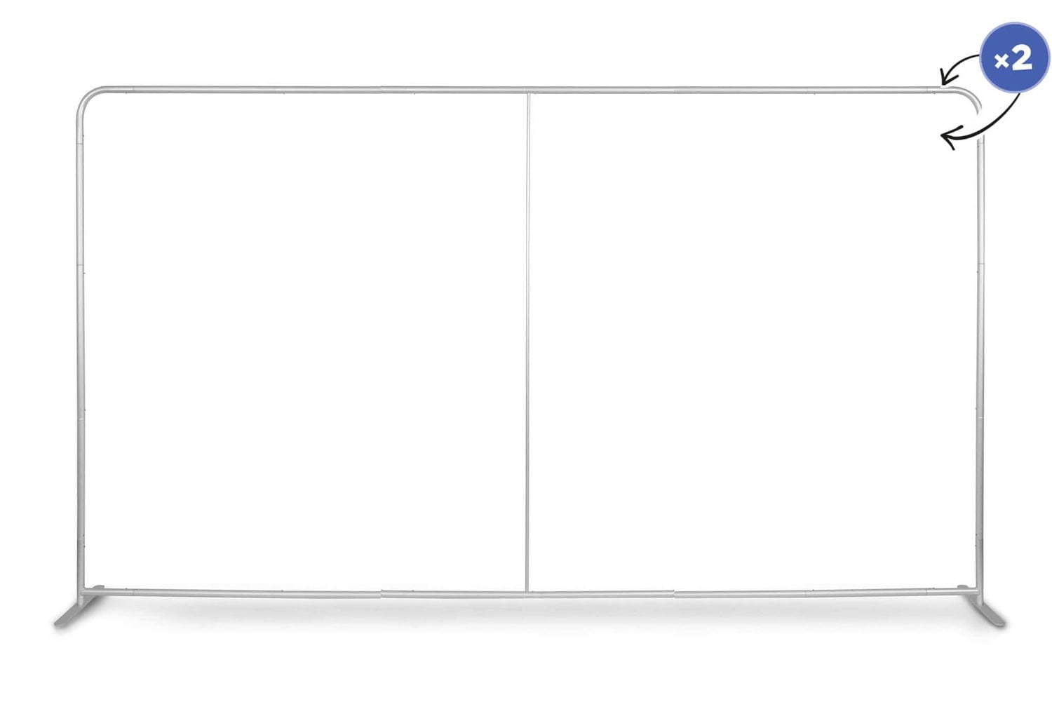 Tekstiilkattega reklaamsein TUBE WALL STRAIGHT - 300cm | 400cm | 590cm reklaamsein tekstiilkattega