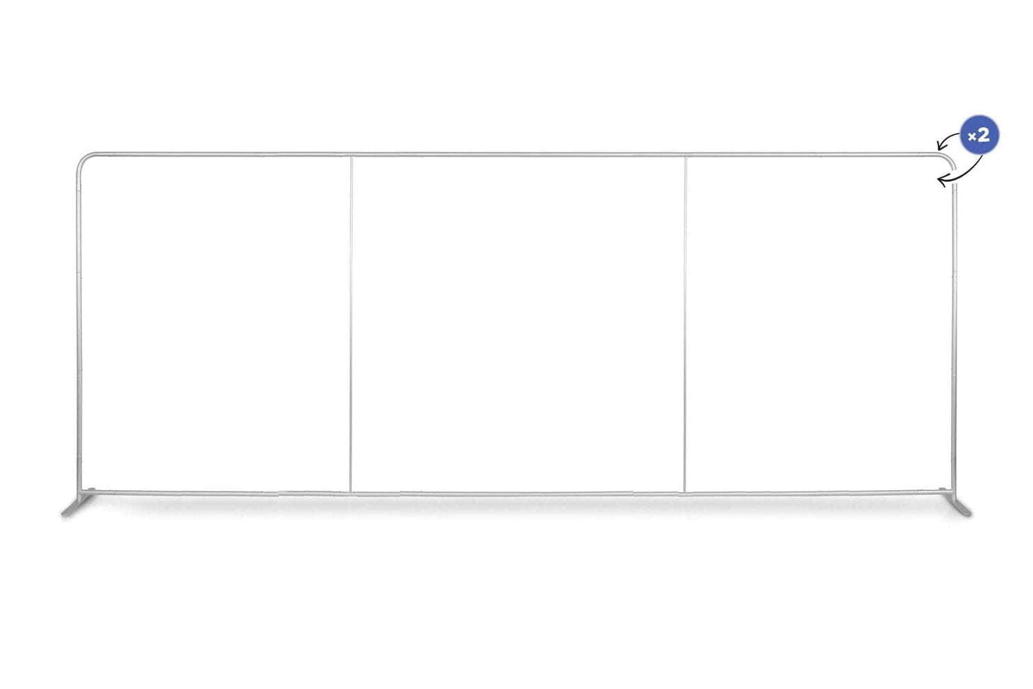 Tekstiilkattega reklaamsein TUBE WALL STRAIGHT - 300cm | 400cm | 590cm reklaamsein tekstiilkattega